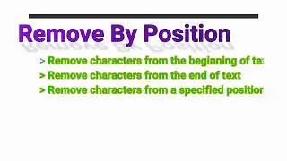 Excel quickly remove characters from left or right or by position from text