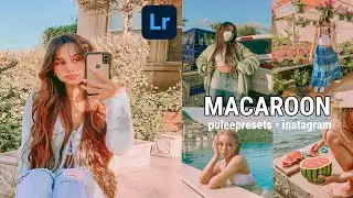 Macaroon Lightroom Preset - Light and Airy Green Lightroom Mobile Free DNG - Outdoor Filter
