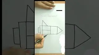 Drawing Rocket🚀 using letter I #easydrawing  @rashiaggrawal