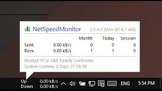 Windows 10 Show Network Speed on Taskbar
