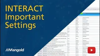 Mangold INTERACT basic settings