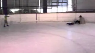 caida en la pista de hielo
