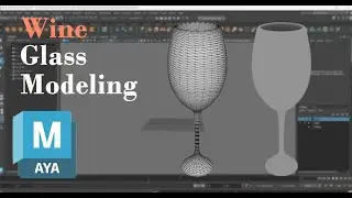 Modeling a wine glass in Maya
