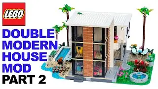 Double Modern House PART 2  - 2x Lego Set 31153 - Outside MODs