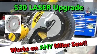 Add a LASER to ANY Miter Saw in Minutes!!