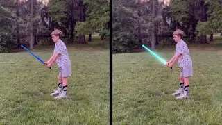 Lightsaber glow test