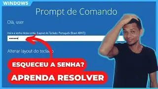 ESQUECI A SENHA do PROMPT COMANDO? No REPARO AUTOMÁTICO do Windows 10 8 7