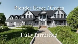 Available now! | Realtime Blender Eevee Interior Tour Modular Classic Style House 19