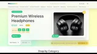 Price Drop Website Redesign – Hero Section Animated Background UI/UX in Figma (Work in Progress)