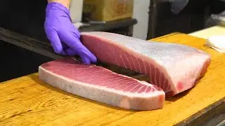 Luxurious Bluefin Tuna Otoro Cutting - The Ultimate Sushi Experience!