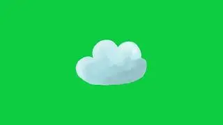 Watercolor Effect Cloud Doodle Animation | Green Screen
