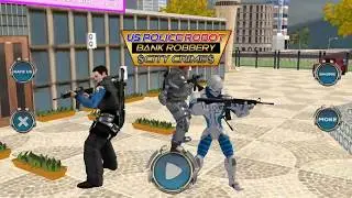 US Police Robot Bank Robbery City Crime | New Rescue City Crime Police Robot | Android GamePlay