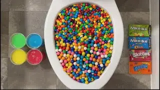 Will it Flush? Coca Cola, Fanta, Sprite, Mirinda Balloons, M&M's Gumballs, Coffee, Candy, Experiment