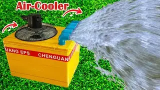 How to make air conditioner AC at home using PVC pipe and foam container-fan 