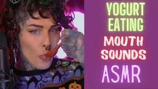 Split Tongue Yogurt Eating Mouth Sounds ASMR