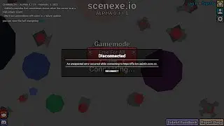scenexe.io Error fix (An unexpected error occurred while connecting to ...)