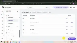 How To Set Up Error Pages in Hostinger