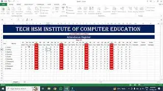 Make Automated 🔥 Attendance Sheet | Present Sheet in Excel | MS Excel #excel