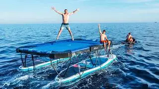 We built a Floating Trampoline