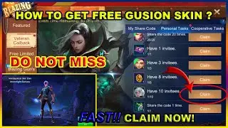 HOW TO GET  NORMAL SKIN GUSION FREE ?FAST!! CLAIM NOW !!🔥  MOBILE LEGEND BANG BANG#