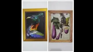 Reciclando molduras e folha de revista (lindo quadro)