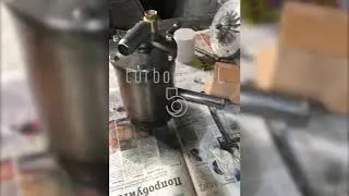 Маслоотделитель на двс КамАЗ своими руками из гильзы.