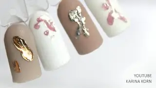 mk LIQUID METAL / FASHIONABLE MANICURE 2019 / RUBBING ON NAILS / METALLIC DROPS