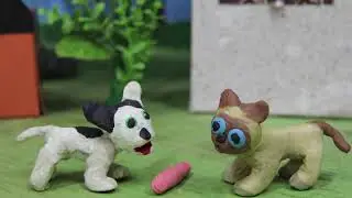 Котенок по имени Гав. Середина сосиски. A kitten named Woof.The middle of the sausage