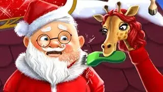 Fun Animals Care & Santa Makeover - Christmas Animal Hair Salon 2 - Dress Up Makeup Kids Games