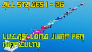 Lucas' Long Jump Per Difficulty [All Stages 1-26] (ROBLOX Obby)
