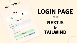 Login page using Nextjs and Tailwindcss | Part - 3 | React Hook Form