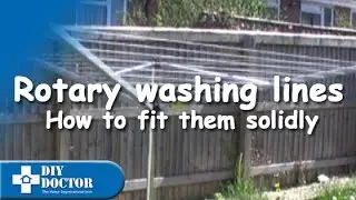 How to put a rotary washing line into the ground properly