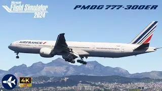 [MSFS 2024] PMDG 777-300ER Air France | Paris to Rio de Janeiro | Full flight | 4K Ultra HD