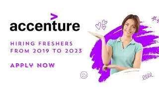 Accenture Hiring Freshers From 2029 to 2023 Batch |