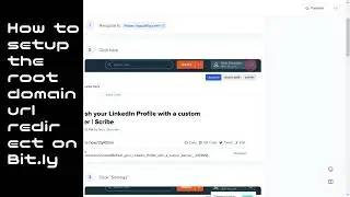 How to setup the root domain url redirect on Bit.ly