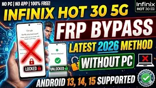 Infinix Hot 30 5G (X6832) frp Bypass Latest security update 2026 Without 🖥 Pc