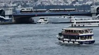 Nice Waking On Halic Bridge In Istanbul