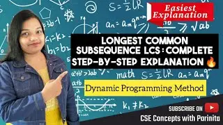 Longest Common Subsequence (LCS) Dynamic Programming | Data structures and algorithms