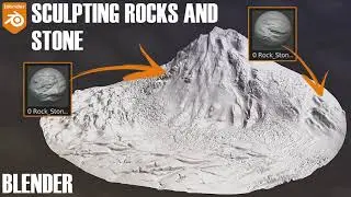 Blender rock and stone sculpting. How to sculpt in Blender? 