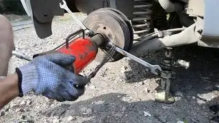 How to remove a rear brake drum without a puller