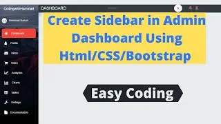 Create sidebar in Bootstrap 4 | Bootstrap 4 dashboard sidebar| Coding With Hammad |Part 1