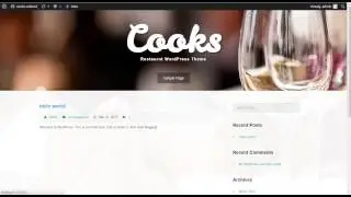 Cooks_Theme Activation and Import xml demo content
