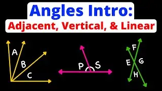 Intro to Adjacent Angles, Vertical Angles, & Linear Pairs | Geometry | Eat Pi