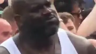 Shaq is vibing at an electronic music festival
