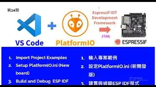 [第14期] Use VS Code and PlatformIO to debug ESP IDF code in the ESP Wrover Kit with internal JTAG