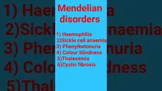 #Genetic disorders  #diseases #Short revision of diseases #Mendelian diseases #Neet#Biology