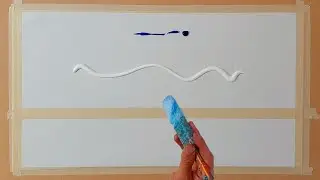 Easy Acrylic Painting / A Tropical Beach Using Acrylic Paints on Canvas / Time Lapse Video