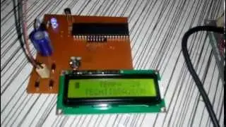 Temperature sensor interface using Atmega16