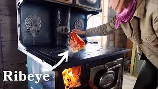 Steak NO PAN 🔥 Seasoning A Cast Iron Cookstove