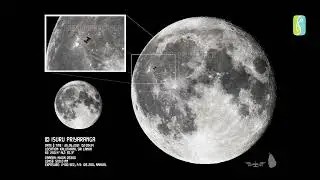 International Space Station Cruises Across the Moon (Sri Lanka: Simulated)
